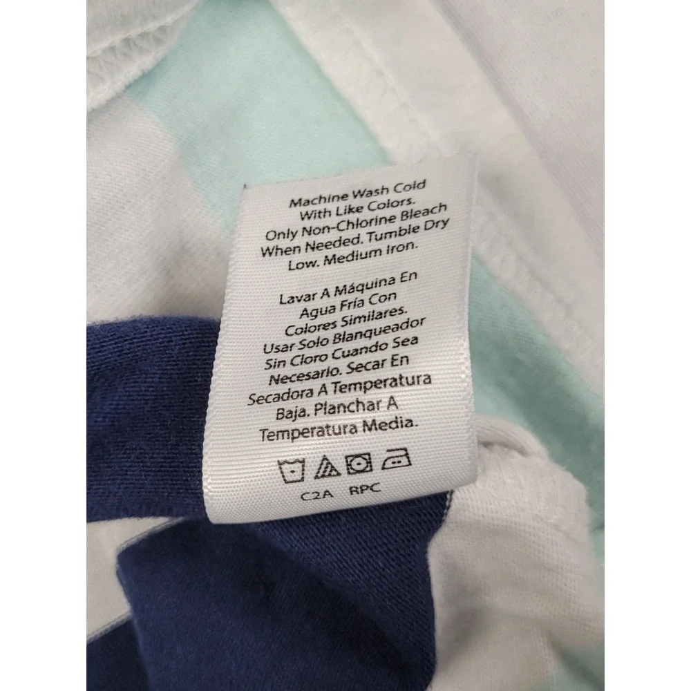 Wonder Nation Boy's Striped Short Sleeve Navy, Light Blue, Blue T-Shirt Size M/8
